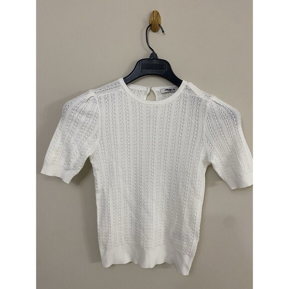 Madewell The Signature Open-Knit Crewneck Sweater Tee NWT Size XS - Picture 10 of 12